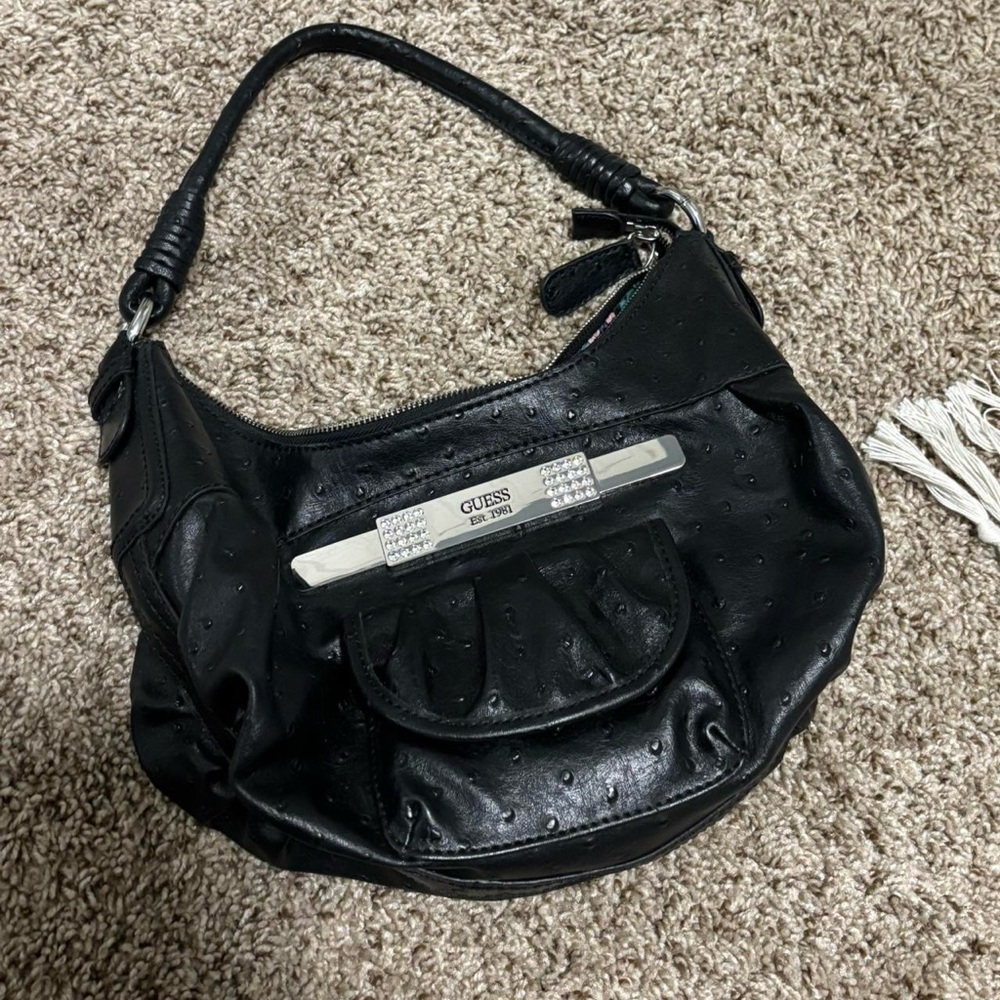 Guess Black Hobo Bag with Slouchy Silhouette